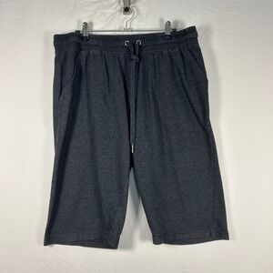 New‎ York Laundry Athleisure Shorts Mens XL Charcoal Grey Jersey Knit Drawstring